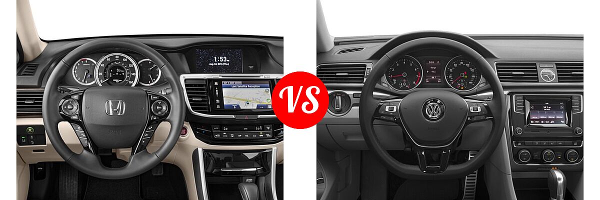 2017 Honda Accord Sedan EX-L V6 vs. 2017 Volkswagen Passat Sedan R-Line w/Comfort Pkg - Dashboard Comparison