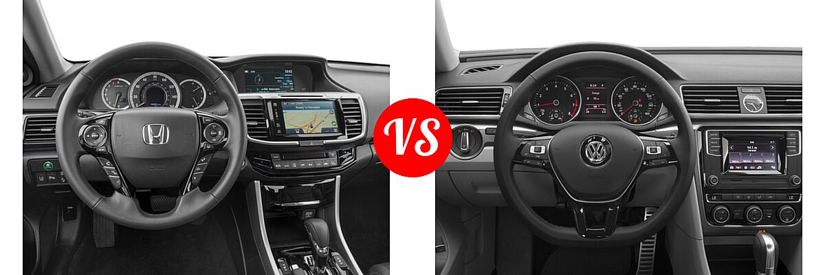 2017 Honda Accord Sedan Touring vs. 2017 Volkswagen Passat Sedan R-Line w/Comfort Pkg - Dashboard Comparison