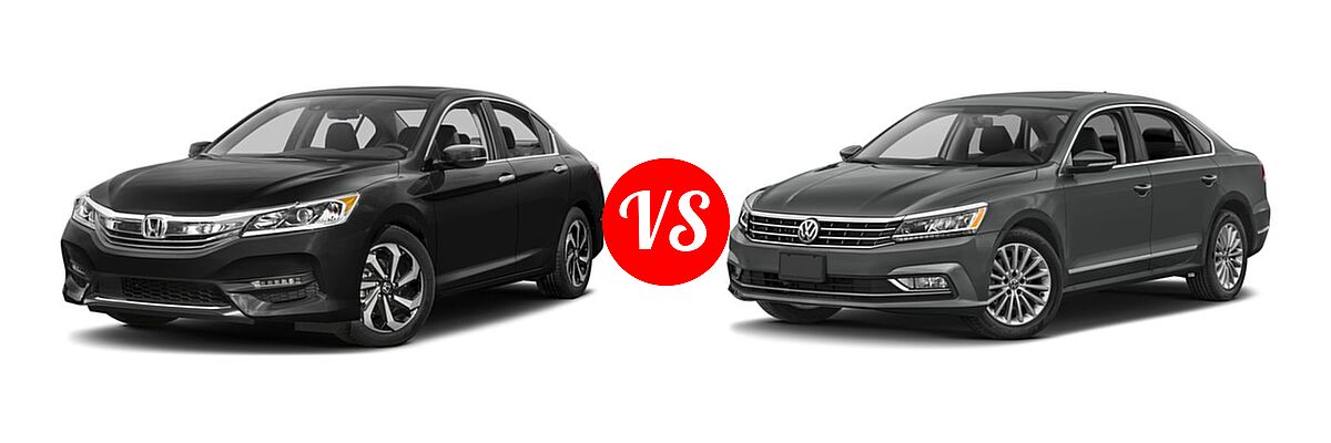 2017 Honda Accord Sedan EX-L vs. 2017 Volkswagen Passat Sedan 1.8T S / 1.8T SE / 1.8T SEL Premium / V6 SE w/Technology / V6 SEL Premium - Front Left Comparison