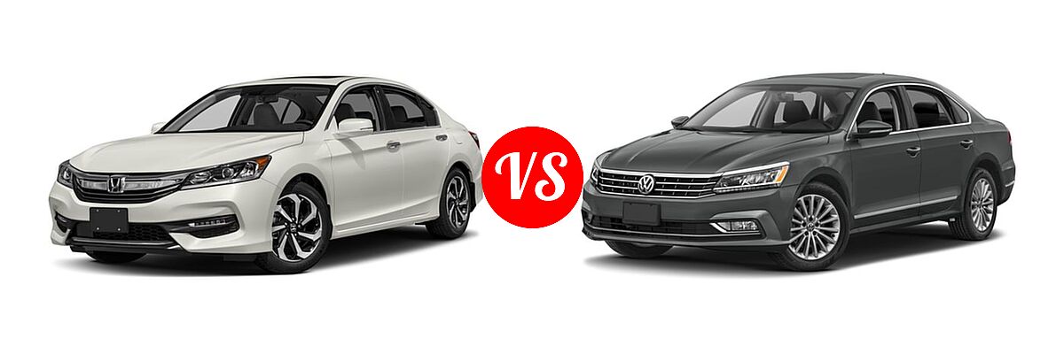 2017 Honda Accord Sedan EX-L V6 vs. 2017 Volkswagen Passat Sedan 1.8T S / 1.8T SE / 1.8T SEL Premium / V6 SE w/Technology / V6 SEL Premium - Front Left Comparison
