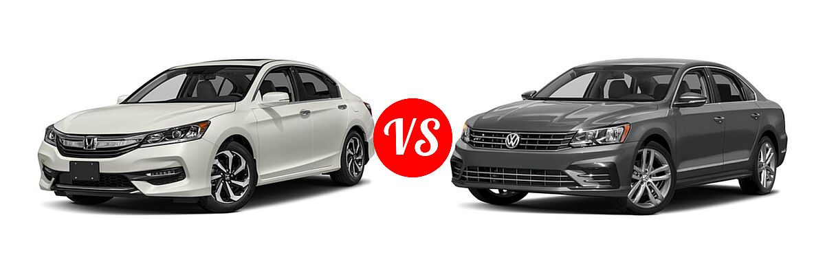 2017 Honda Accord Sedan EX-L V6 vs. 2017 Volkswagen Passat Sedan R-Line w/Comfort Pkg - Front Left Comparison
