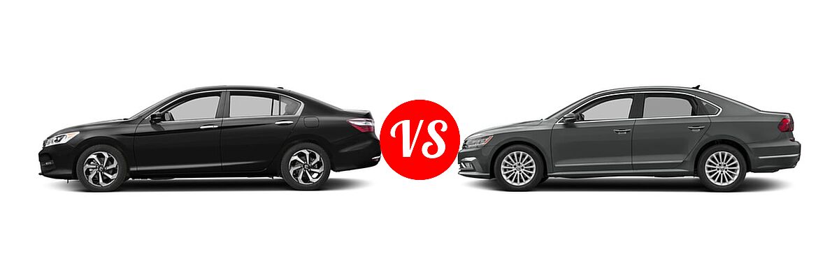 2017 Honda Accord Sedan EX-L vs. 2017 Volkswagen Passat Sedan 1.8T S / 1.8T SE / 1.8T SEL Premium / V6 SE w/Technology / V6 SEL Premium - Side Comparison
