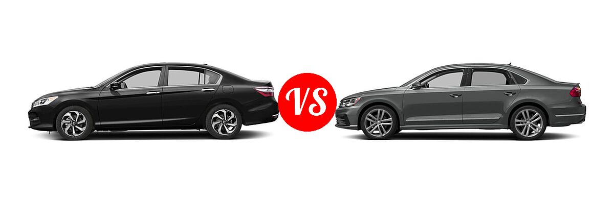 2017 Honda Accord Sedan EX-L vs. 2017 Volkswagen Passat Sedan R-Line w/Comfort Pkg - Side Comparison