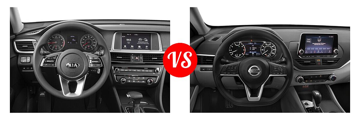 2020 Kia Optima Sedan LX vs. 2020 Nissan Altima Sedan 2.5 S - Dashboard Comparison