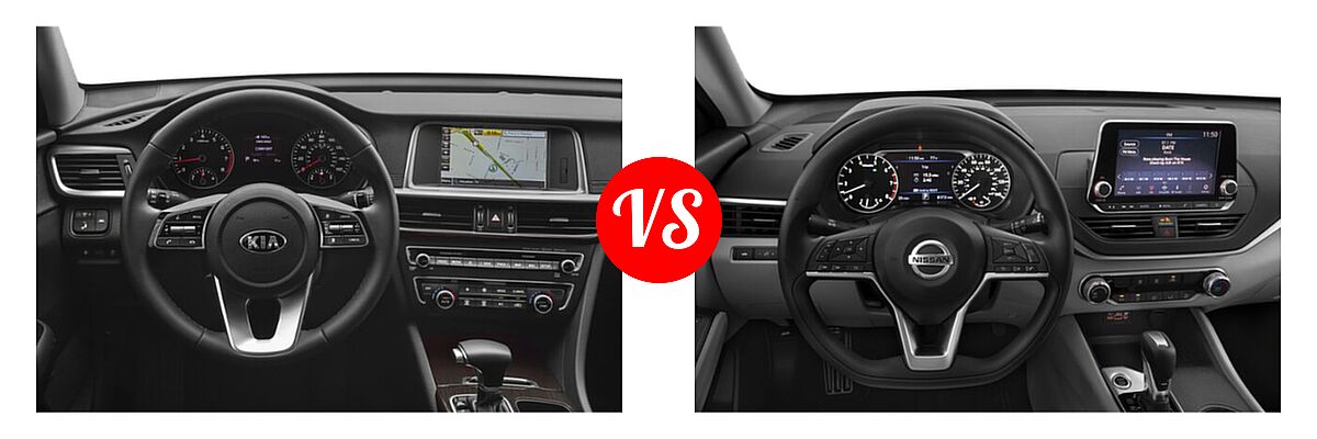 2020 Kia Optima Sedan EX vs. 2020 Nissan Altima Sedan 2.5 S - Dashboard Comparison