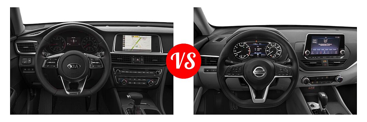 2020 Kia Optima Sedan SX vs. 2020 Nissan Altima Sedan 2.5 S - Dashboard Comparison