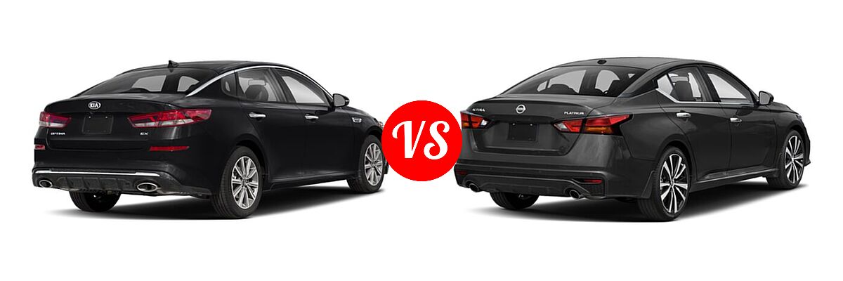 2020 Kia Optima Sedan EX Premium vs. 2020 Nissan Altima Sedan 2.5 S - Rear Right Comparison