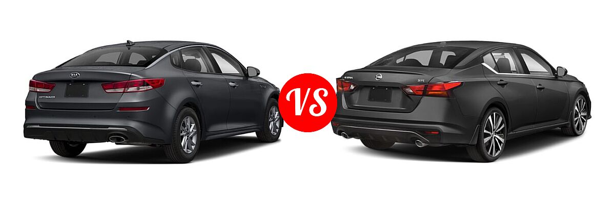 2020 Kia Optima Sedan LX vs. 2020 Nissan Altima Sedan 2.0 SR / 2.5 SR - Rear Right Comparison