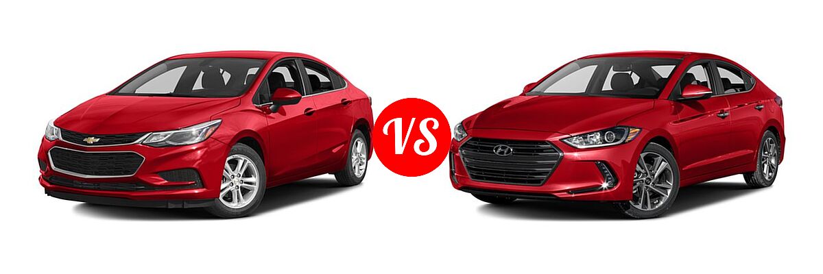 2017 Chevrolet Cruze Sedan LT vs. 2017 Hyundai Elantra Sedan Limited - Front Left Comparison