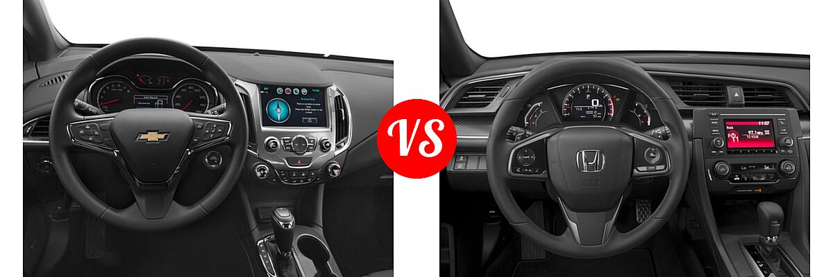 2017 Chevrolet Cruze Hatchback LT vs. 2017 Honda Civic Hatchback Sport - Dashboard Comparison