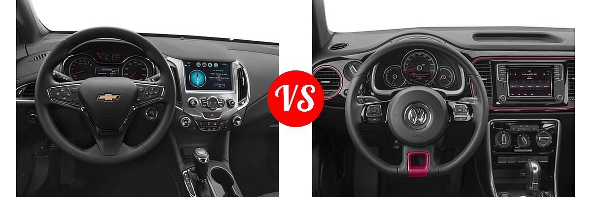 2017 Chevrolet Cruze Hatchback LT vs. 2017 Volkswagen Beetle Hatchback #PinkBeetle - Dashboard Comparison