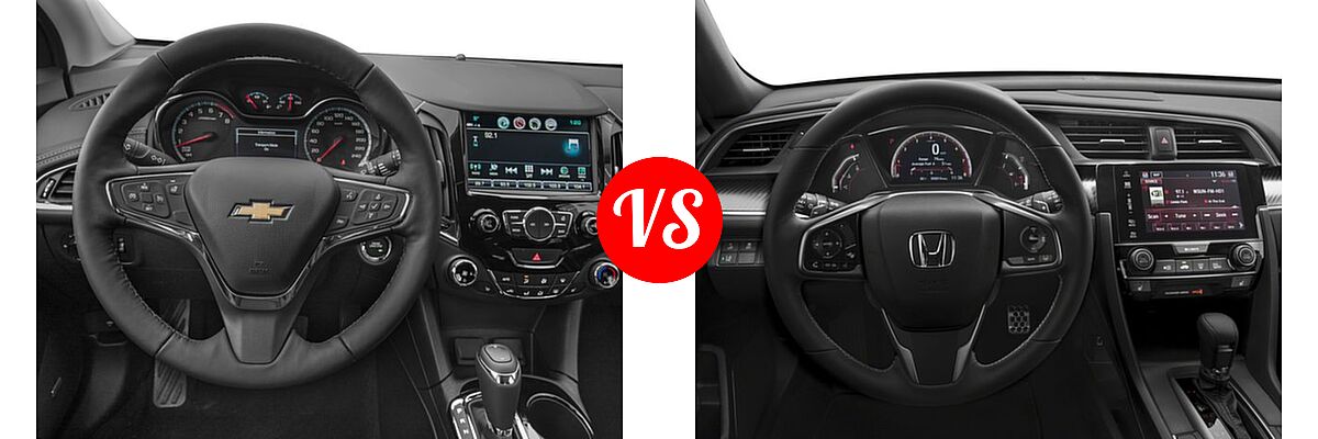 2017 Chevrolet Cruze Hatchback Premier vs. 2017 Honda Civic Hatchback Sport Touring - Dashboard Comparison