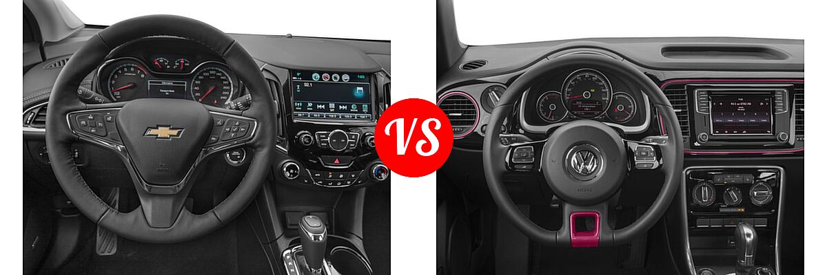 2017 Chevrolet Cruze Hatchback Premier vs. 2017 Volkswagen Beetle Hatchback #PinkBeetle - Dashboard Comparison