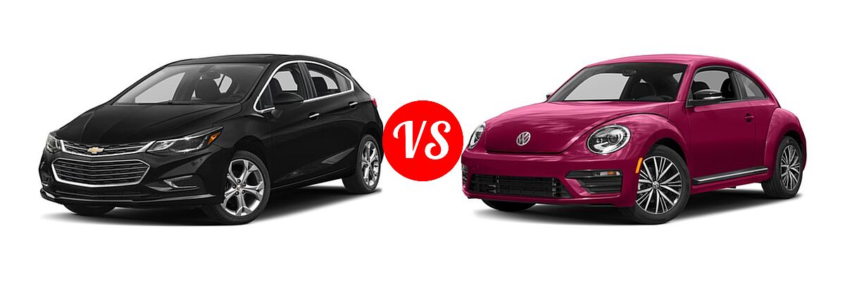 2017 Chevrolet Cruze Hatchback Premier vs. 2017 Volkswagen Beetle Hatchback #PinkBeetle - Front Left Comparison