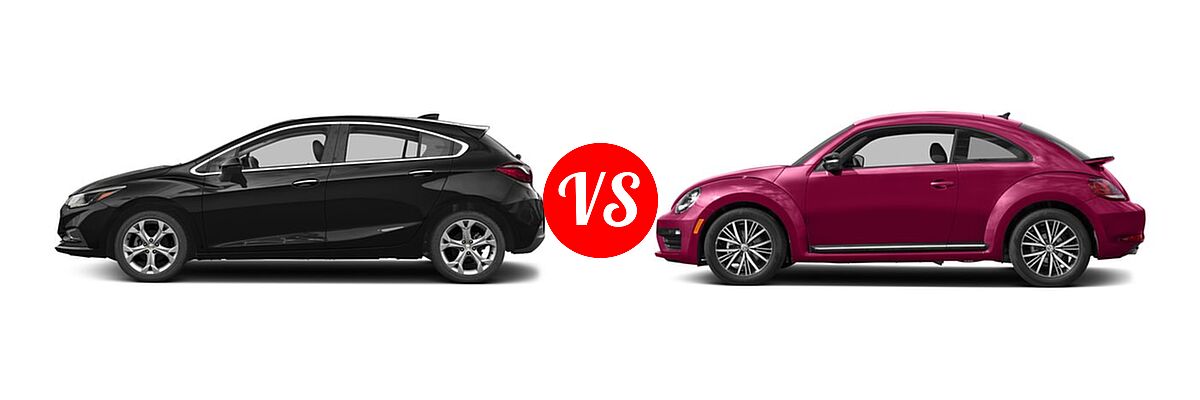 2017 Chevrolet Cruze Hatchback Premier vs. 2017 Volkswagen Beetle Hatchback #PinkBeetle - Side Comparison