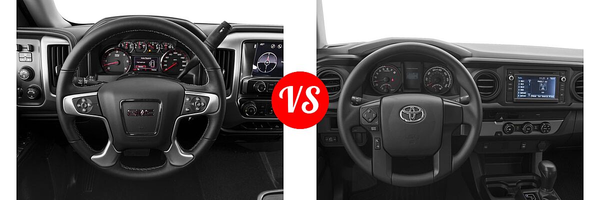 2016 GMC Sierra 1500 Pickup SLE vs. 2016 Toyota Tacoma Pickup SR - Dashboard Comparison