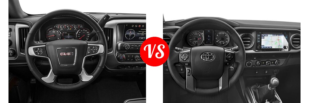 2016 GMC Sierra 1500 Pickup SLE vs. 2016 Toyota Tacoma Pickup TRD Off Road - Dashboard Comparison