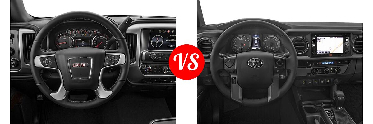 2016 GMC Sierra 1500 Pickup SLE vs. 2016 Toyota Tacoma Pickup TRD Sport - Dashboard Comparison