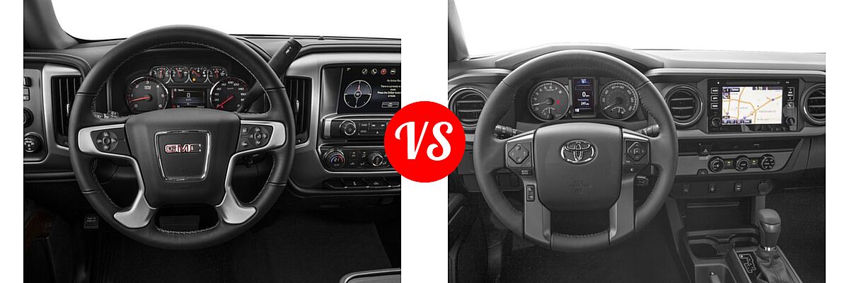 2016 GMC Sierra 1500 Pickup SLE vs. 2016 Toyota Tacoma Pickup TRD Sport - Dashboard Comparison
