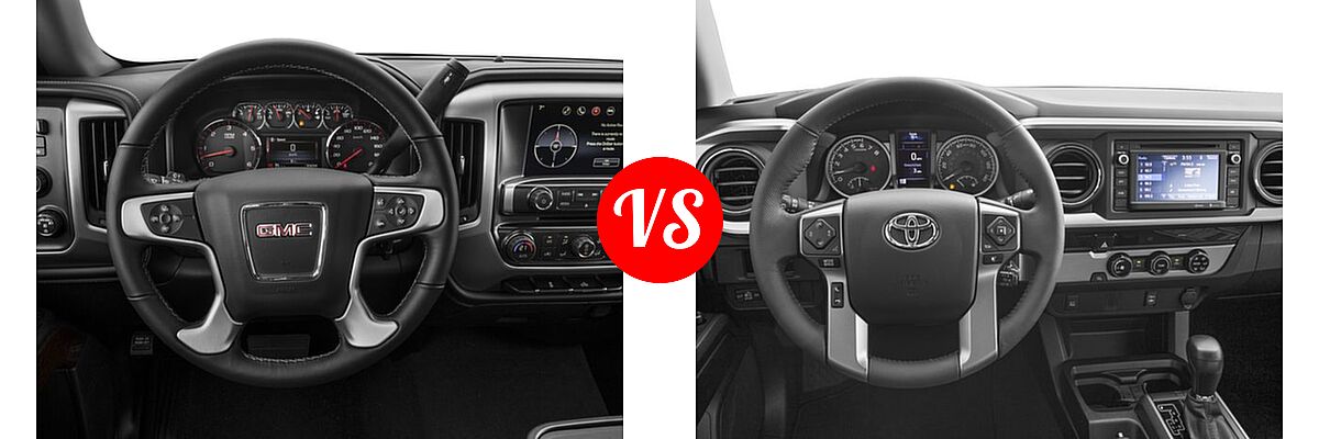 2016 GMC Sierra 1500 Pickup SLE vs. 2016 Toyota Tacoma Pickup SR5 - Dashboard Comparison