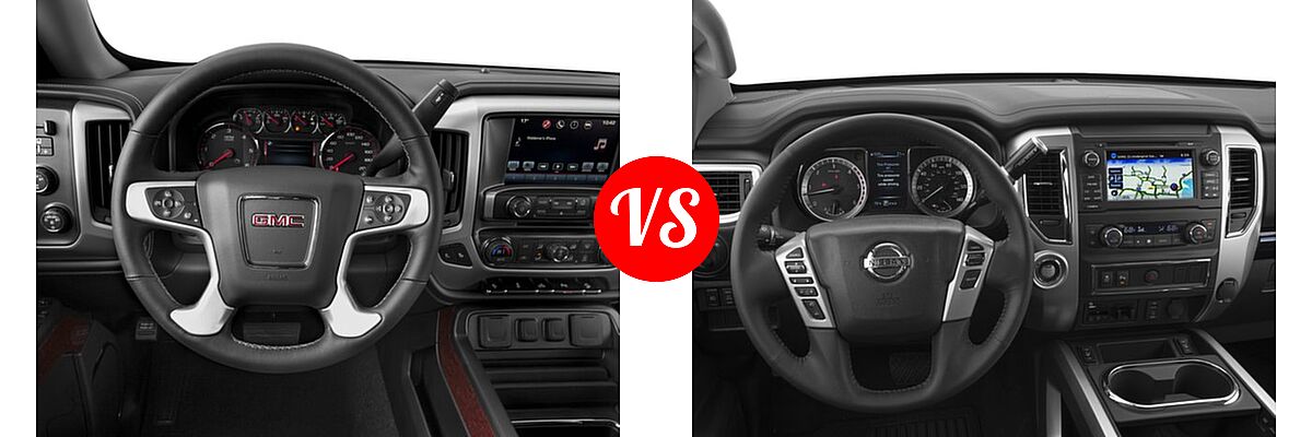 2016 GMC Sierra 1500 Pickup SLT vs. 2016 Nissan Titan XD Pickup SV - Dashboard Comparison