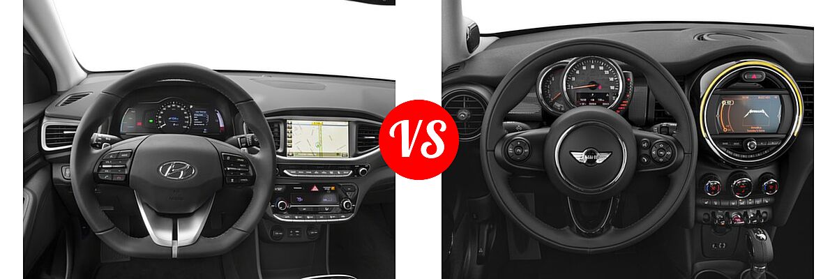 2017 Hyundai Ioniq Electric Hatchback Limited vs. 2017 MINI Hardtop 2 Door Hatchback Cooper FWD - Dashboard Comparison