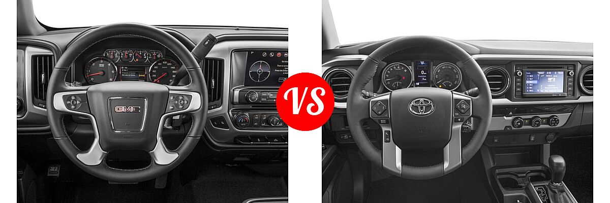 2016 GMC Sierra 1500 Pickup SLE vs. 2016 Toyota Tacoma Pickup SR5 - Dashboard Comparison
