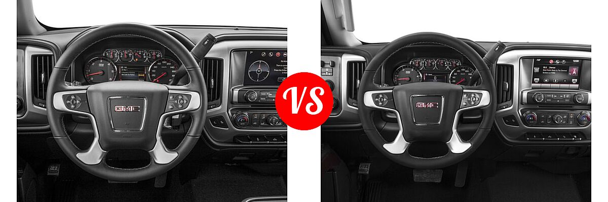 2016 GMC Sierra 1500 Pickup SLE vs. 2016 GMC Sierra 2500HD Pickup SLE - Dashboard Comparison