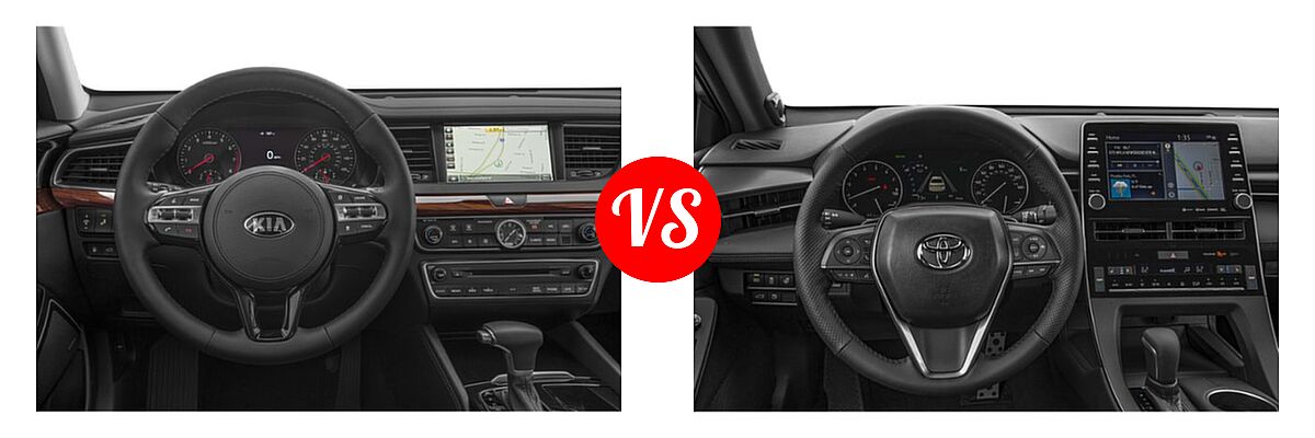 2019 Kia Cadenza Sedan Technology vs. 2019 Toyota Avalon Sedan Touring - Dashboard Comparison