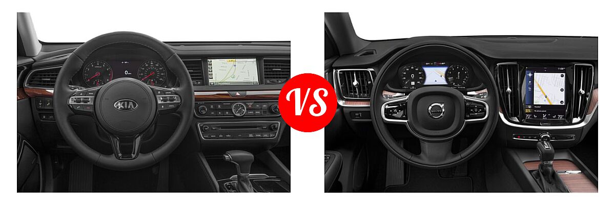 2019 Kia Cadenza Sedan Technology vs. 2019 Volvo S60 Sedan Inscription / Momentum / R-Design - Dashboard Comparison