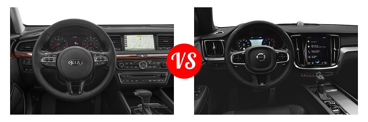 2019 Kia Cadenza Sedan Technology vs. 2019 Volvo S60 Sedan Inscription / Momentum / R-Design - Dashboard Comparison