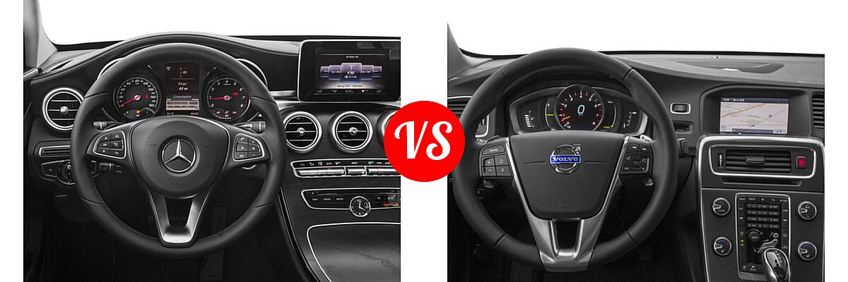 2016 Mercedes-Benz C-Class Sedan C 300 Luxury vs. 2016 Volvo S60 Sedan T5 / T5 Drive-E / T5 Drive-E Premier / T5 Premier / T6 Drive-E / T6 Drive-E Platinum - Dashboard Comparison