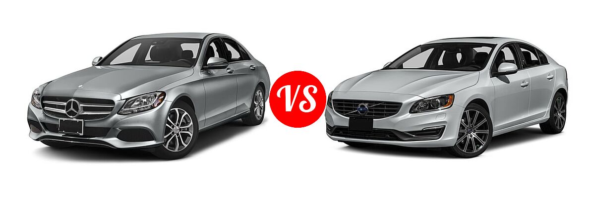 2016 Mercedes-Benz C-Class Sedan C 300 vs. 2016 Volvo S60 Sedan T5 / T5 Drive-E / T5 Drive-E Premier / T5 Premier / T6 Drive-E / T6 Drive-E Platinum - Front Left Comparison