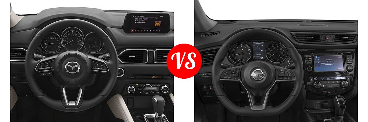 2017 Mazda CX-5 SUV Grand Select vs. 2017 Nissan Rogue SUV SL - Dashboard Comparison