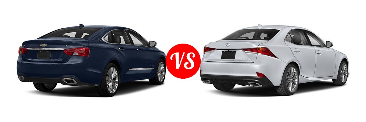 2018 Chevrolet Impala Sedan Premier vs. 2018 Lexus IS 300 Sedan IS 300 - Rear Right Comparison