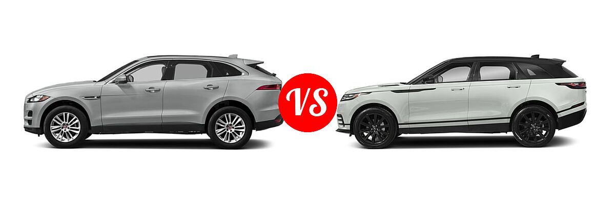 2018 Jaguar F-PACE SUV 25t / 25t Premium / 25t Prestige vs. 2018 Land Rover Range Rover Velar SUV Diesel R-Dynamic HSE / R-Dynamic SE / S - Side Comparison