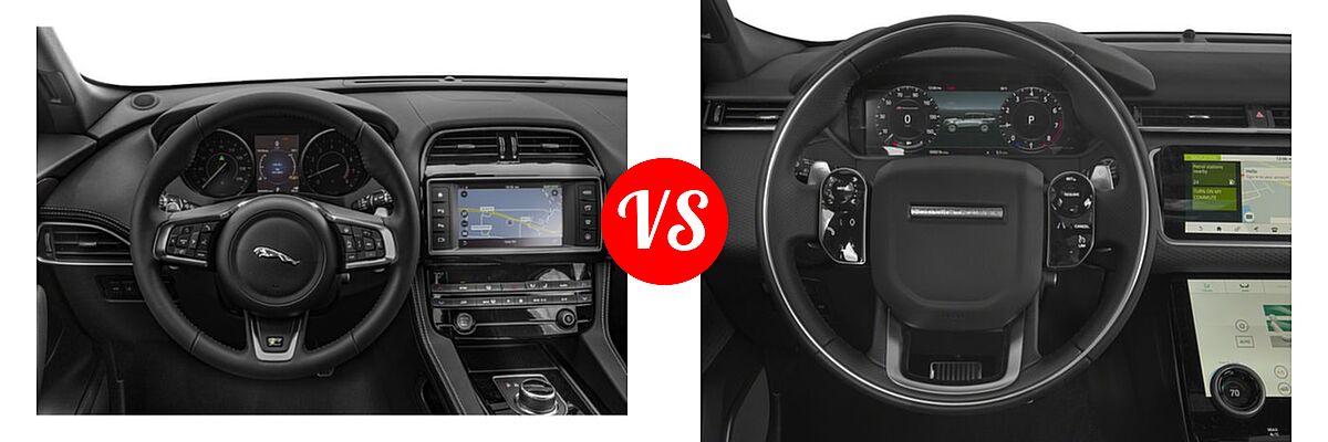 2018 Jaguar F-PACE SUV 25t R-Sport vs. 2018 Land Rover Range Rover Velar SUV Diesel R-Dynamic HSE / R-Dynamic SE / S - Dashboard Comparison