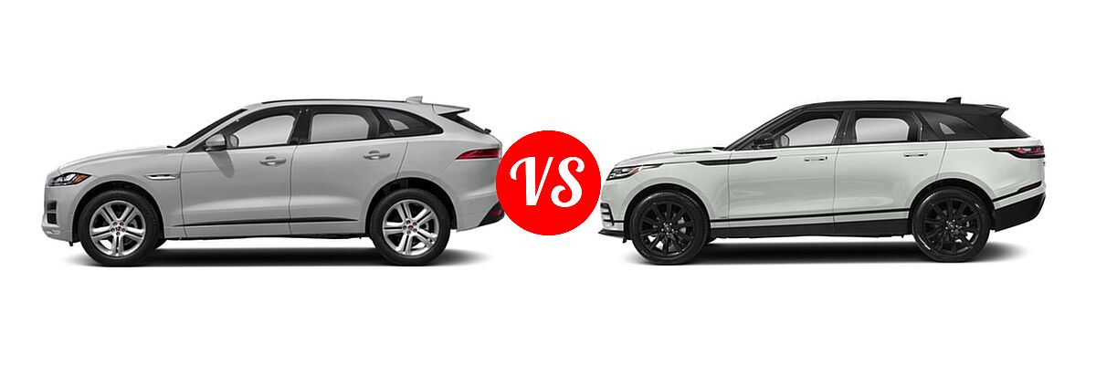 2018 Jaguar F-PACE SUV 25t R-Sport vs. 2018 Land Rover Range Rover Velar SUV Diesel R-Dynamic HSE / R-Dynamic SE / S - Side Comparison