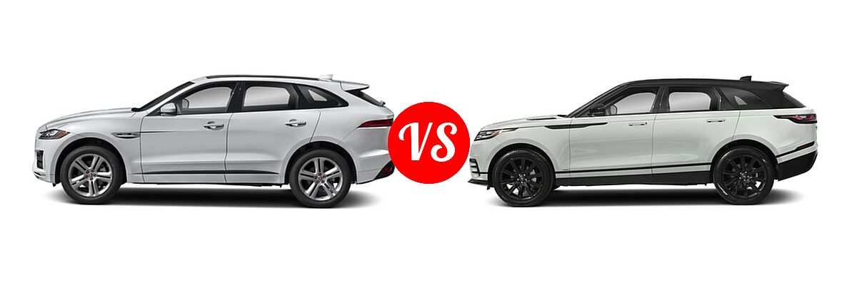 2018 Jaguar F-PACE SUV 30t R-Sport / 35t R-Sport vs. 2018 Land Rover Range Rover Velar SUV Diesel R-Dynamic HSE / R-Dynamic SE / S - Side Comparison