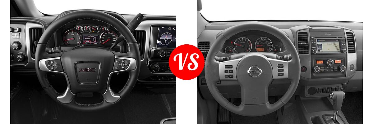 2017 GMC Sierra 1500 Pickup SLE vs. 2017 Nissan Frontier Pickup SL - Dashboard Comparison