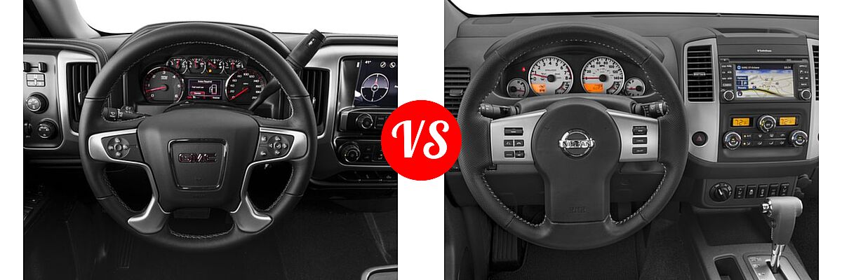 2017 GMC Sierra 1500 Pickup SLE vs. 2017 Nissan Frontier Pickup PRO-4X - Dashboard Comparison