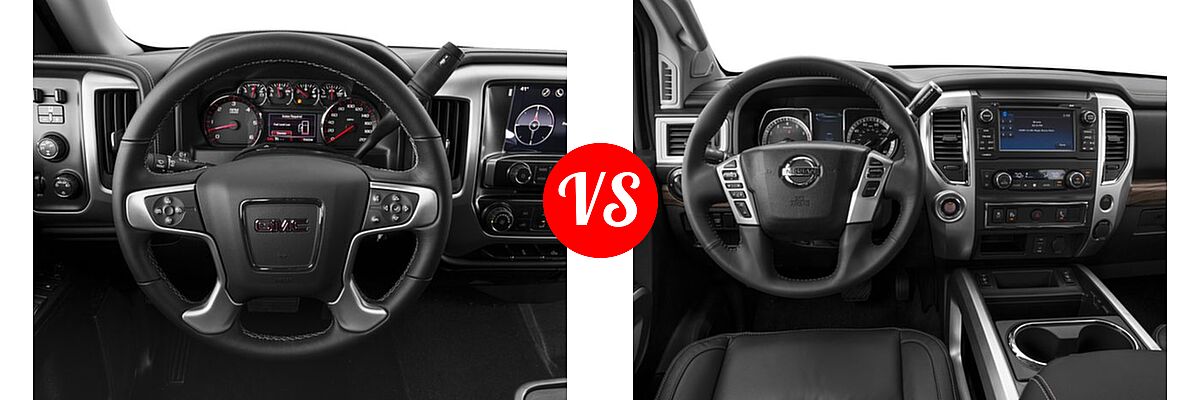 2017 GMC Sierra 1500 Pickup SLE vs. 2017 Nissan Titan Pickup SL - Dashboard Comparison