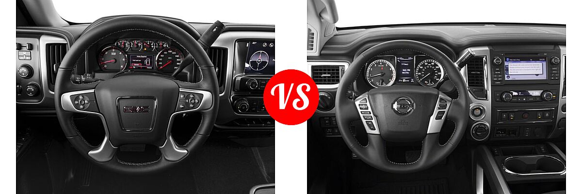2017 GMC Sierra 1500 Pickup SLE vs. 2017 Nissan Titan Pickup PRO-4X - Dashboard Comparison