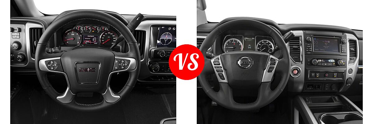 2017 GMC Sierra 1500 Pickup SLE vs. 2017 Nissan Titan Pickup SV - Dashboard Comparison