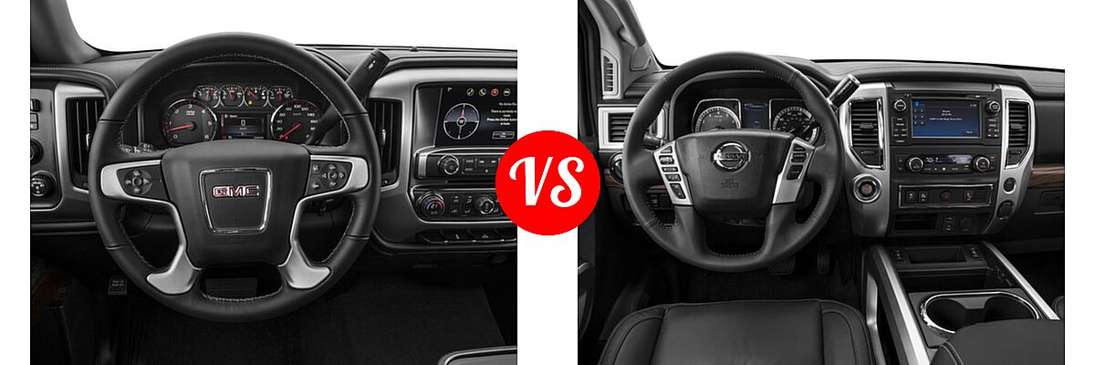 2017 GMC Sierra 1500 Pickup SLE vs. 2017 Nissan Titan Pickup SL - Dashboard Comparison
