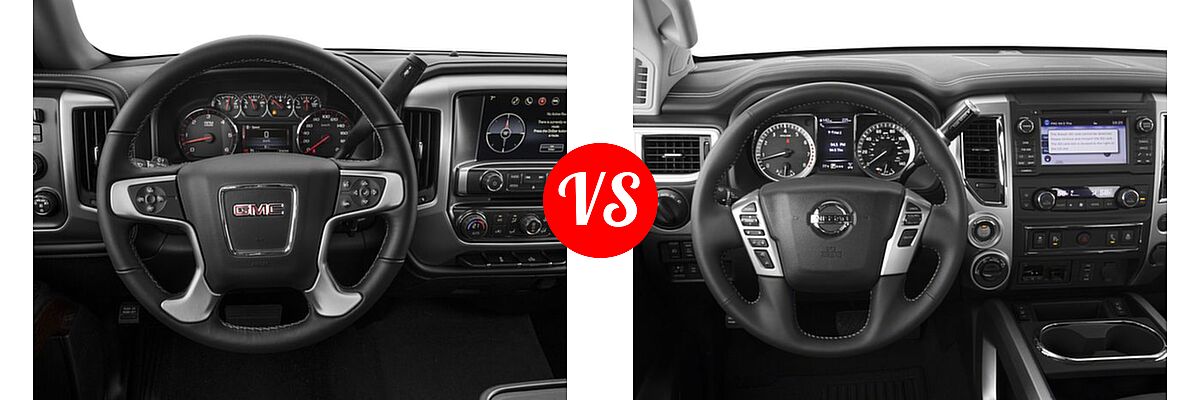 2017 GMC Sierra 1500 Pickup SLE vs. 2017 Nissan Titan Pickup PRO-4X - Dashboard Comparison