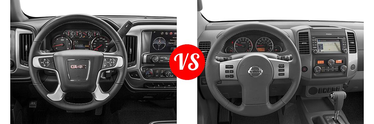 2017 GMC Sierra 1500 Pickup SLE vs. 2017 Nissan Frontier Pickup SL - Dashboard Comparison