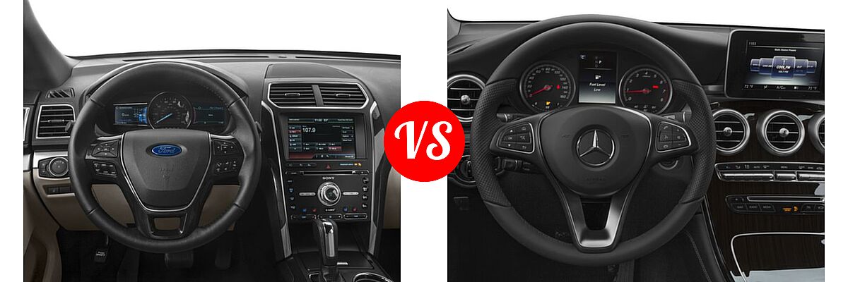 2016 Ford Explorer SUV Limited vs. 2016 Mercedes-Benz GLC-Class SUV GLC 300 - Dashboard Comparison
