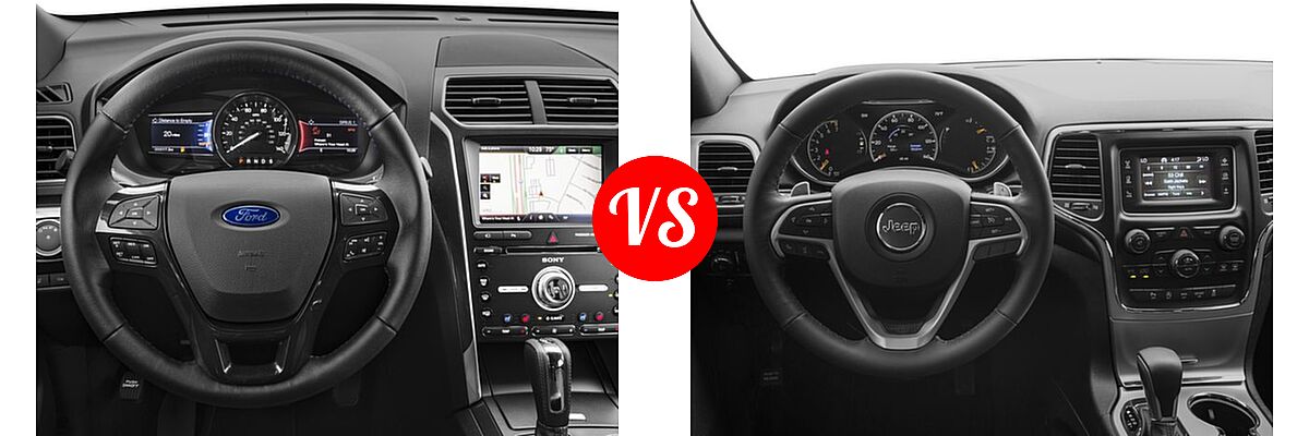 2016 Ford Explorer SUV Sport vs. 2016 Jeep Grand Cherokee SUV Laredo - Dashboard Comparison
