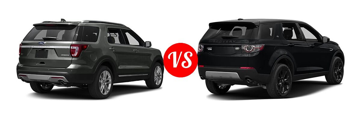 2016 Ford Explorer SUV XLT vs. 2016 Land Rover Discovery Sport SUV HSE / HSE LUX / SE - Rear Right Comparison